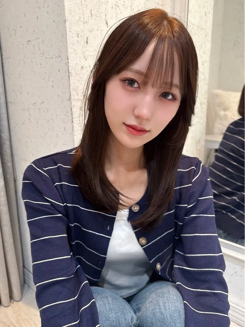 ミディアム カラー パーマ カット ヘアカラー 縮毛矯正 トリートメント mai / linoah˚✧のヘアスタイル
