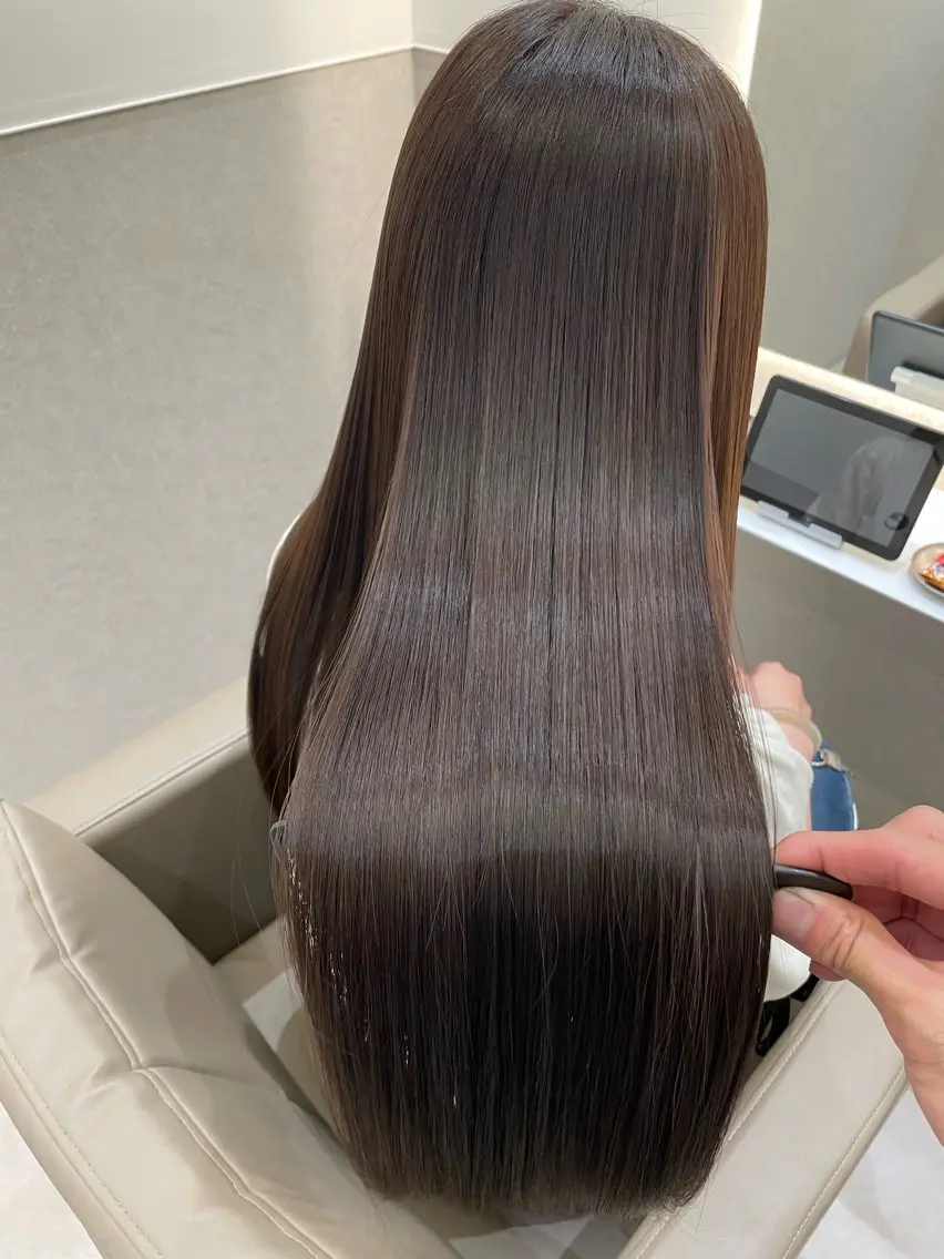ロング カット 縮毛矯正 トリートメント 髪質改善🌿 縮毛矯正🕊️ヒロキのヘアスタイル