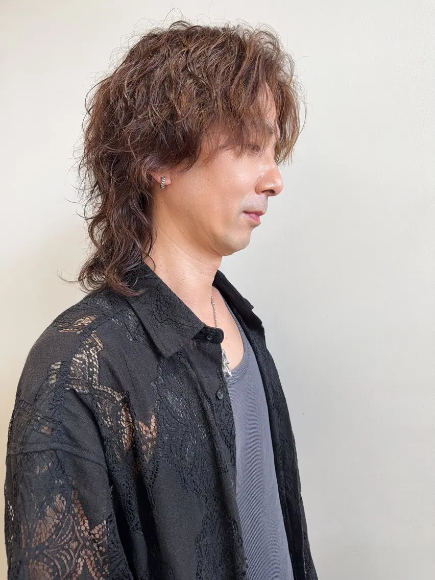 ミディアム カラー パーマ メンズ 小平 琳のヘアスタイル