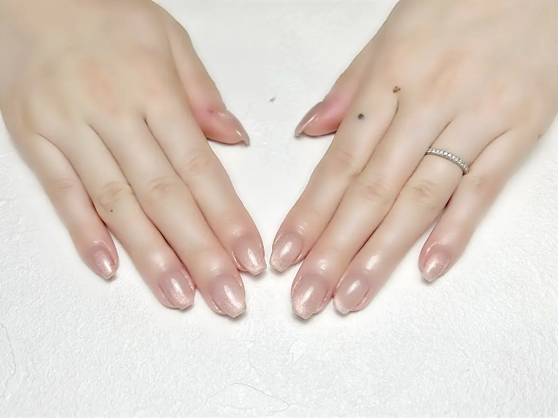 ネイル マグネットネイル オフィスネイル ワンカラーネイル rouse nail RISATOのネイルデザイン
