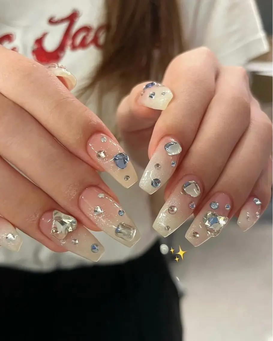 ネイル グラデーション ラメ(グリッター) マグネットネイル ミラーネイル ニュアンスネイル ハンドネイル Lumi de nailsのネイルデザイン