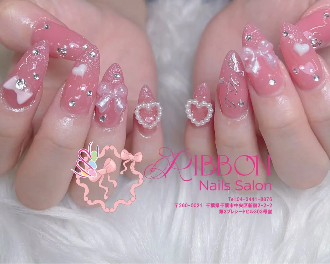 ネイル フレンチネイル ジェルネイル マグネットネイル 持ち込み ニュアンスネイル ハンドネイル Ribbonnail salonのネイルデザイン