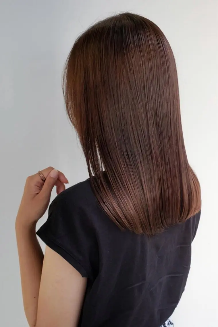 セミロング 似合わせカット カット ヘアカラー トリートメント 寺戸 /艶髪のヘアスタイル