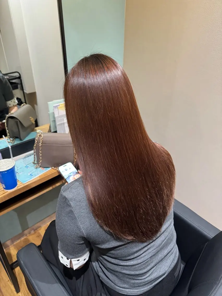 ロング 縮毛矯正 森 いずなのヘアスタイル