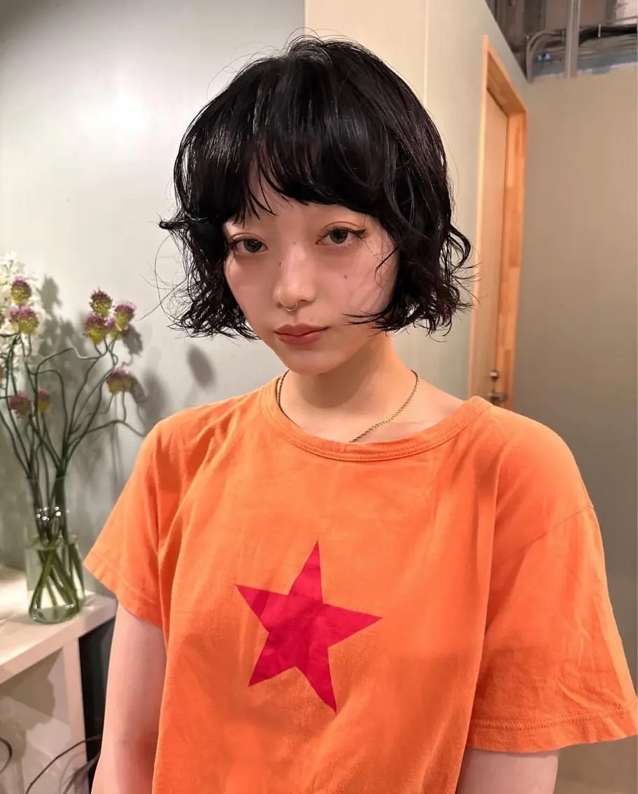ショート パーマ カット パーマ misa___boo MISAのヘアスタイル