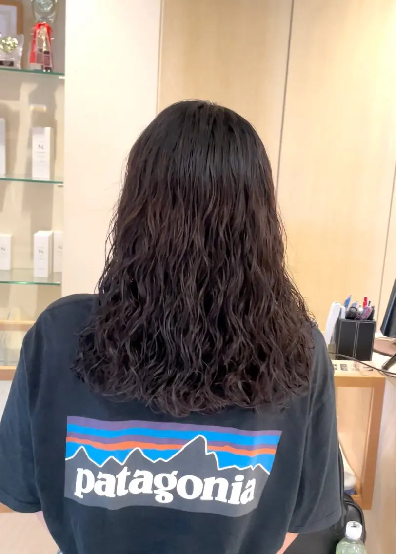 ロング カット パーマ トリートメント 大石 陽菜のヘアスタイル