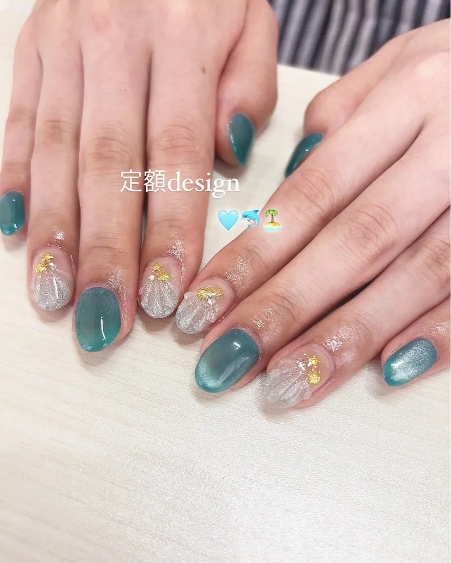 ネイル 夏ネイル ハンドネイル beautiful meみくのネイルデザイン