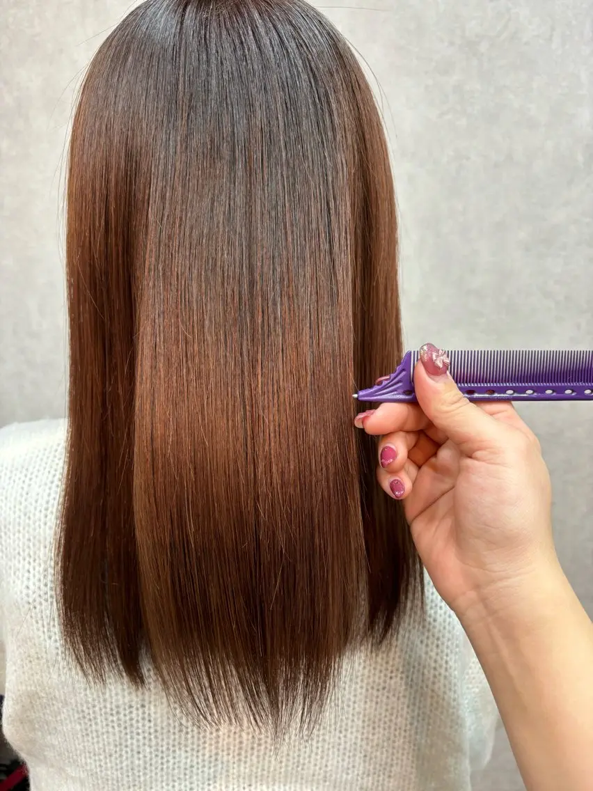 ミディアム 💜髪質改善/ 艶カラー/ミナ🩷のヘアスタイル