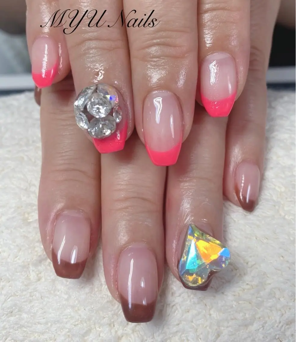 ネイル フレンチネイル ニュアンスネイル🌈 MYU Nailsのネイルデザイン