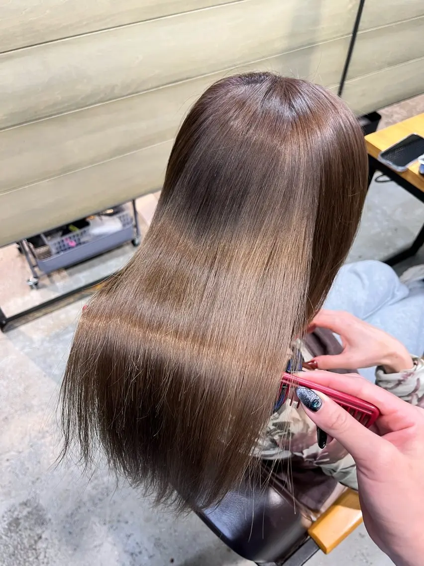 ロング ヘアカラー トリートメント 今話題の艶髪矯正 美艶カラー/FUKAのヘアスタイル
