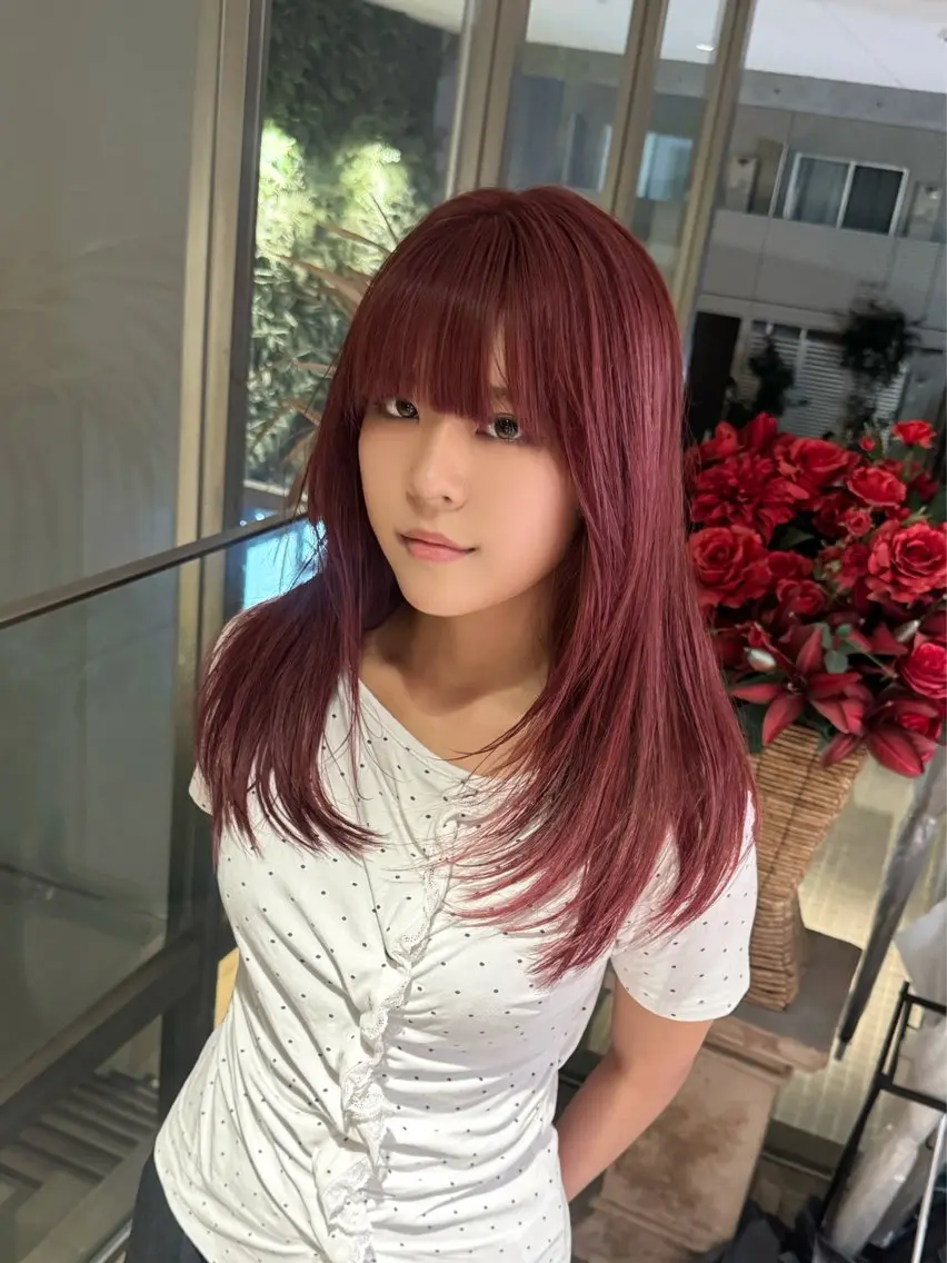 ロング カラー ブリーチ ブラウンカラー 透明感カラー ダブルカラー レッドカラー カット ヘアカラー アニメ/メンズカット ブリーチ好き/僚汰のヘアスタイル