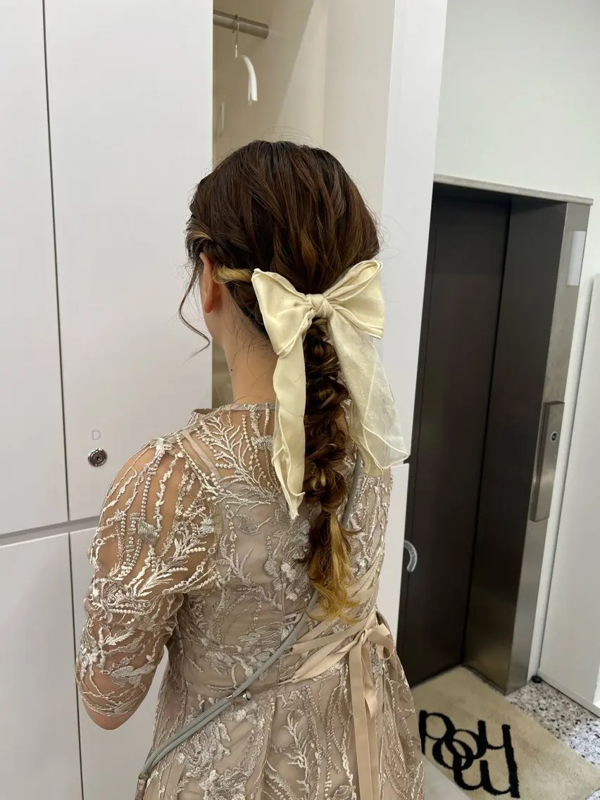 ヘアアレンジ ヘアセット アレンジ/ブラウン カラー HARU🕯のヘアスタイル