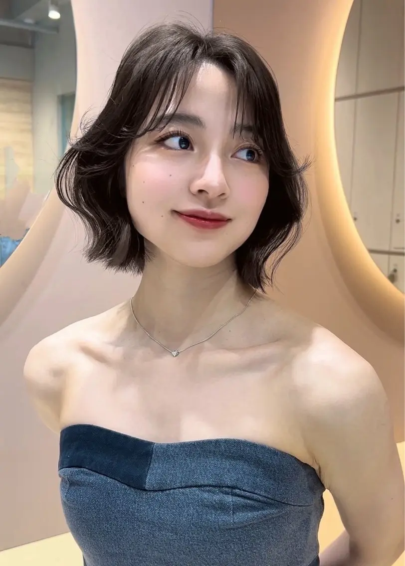 ミディアム 大宮‎縮毛矯正🩵 レイヤー　佐藤和のヘアスタイル