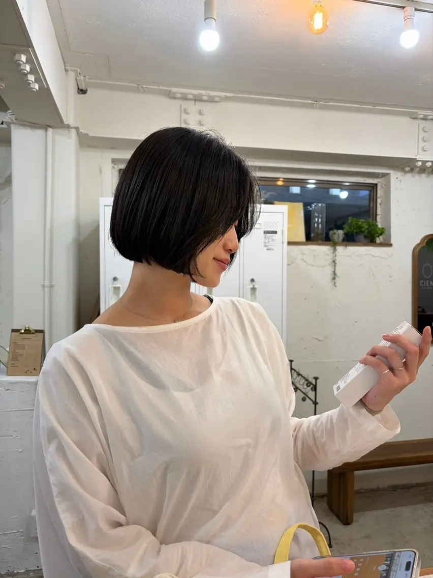 ショート カラー アッシュ ディープラベンダー ラベンダーカラー ラベンダーアッシュ ボブ カット ヘアカラー トリートメント ayano🫧 《CIEN》のヘアスタイル