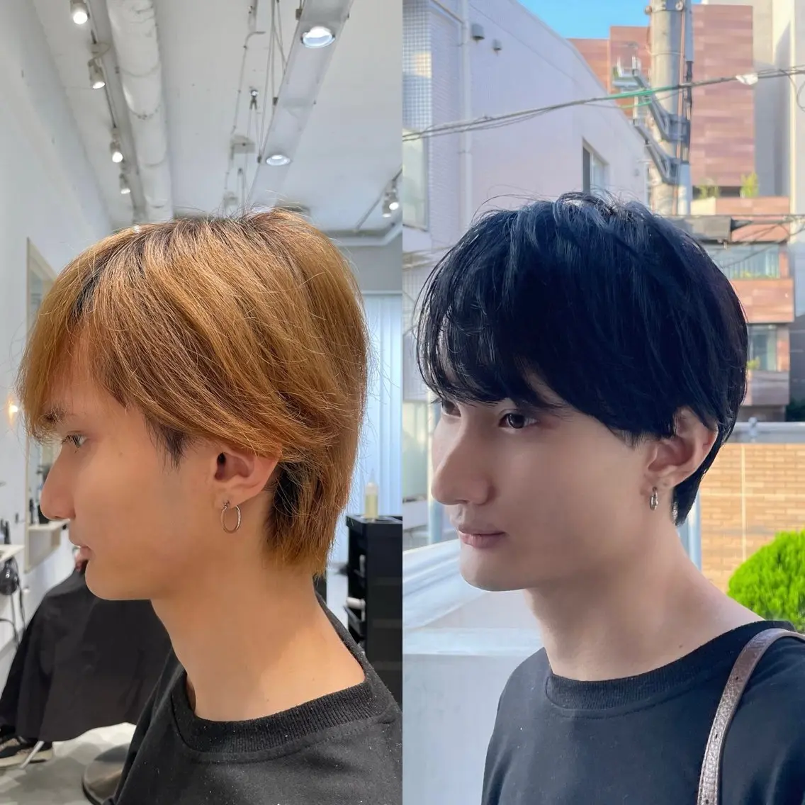 ショート カラー メンズ ブリ—チ🌈カラ— 🌀パ—マ🌿ちえのヘアスタイル