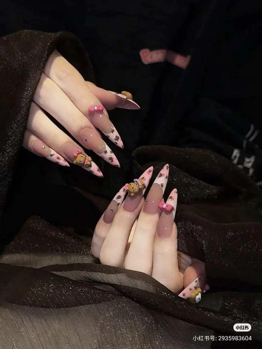 ネイル アートネイル ジェルネイル ガーリー ハート キラキラネイル Kawaii _Nailのネイルデザイン