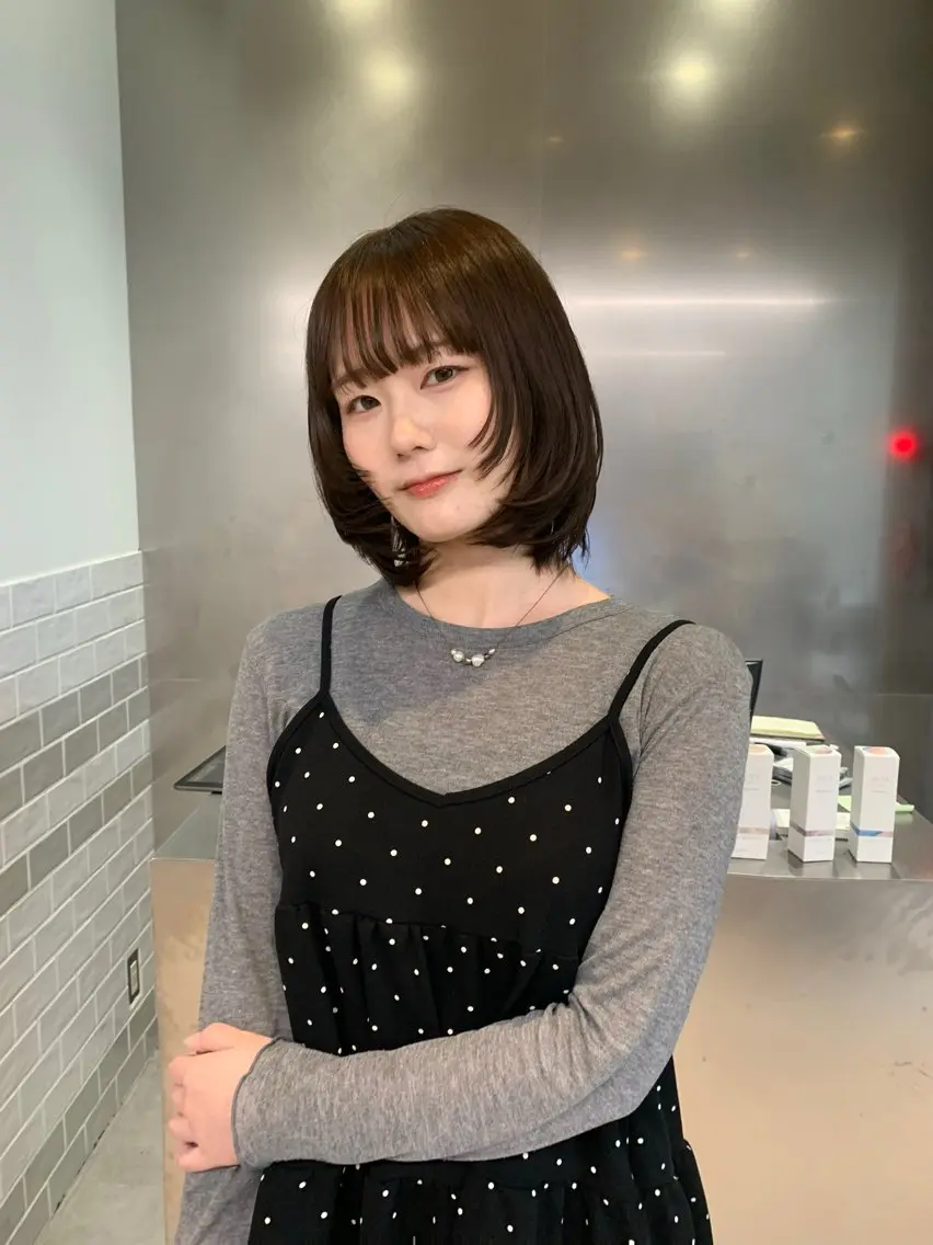 ミディアム カット ヘアカラー keen吉祥寺🐆 レイヤー/NAO🩶のヘアスタイル