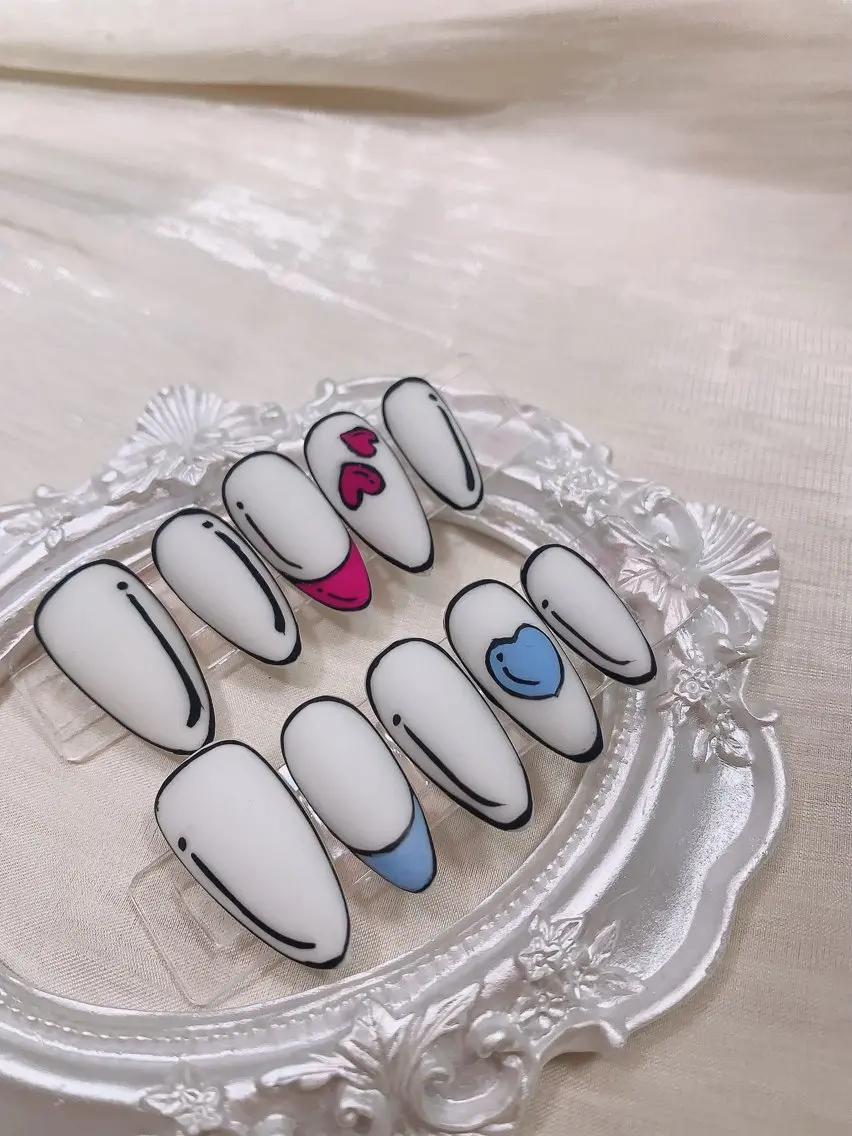 ネイル フレンチネイル ハート Cute Tips nailのネイルデザイン
