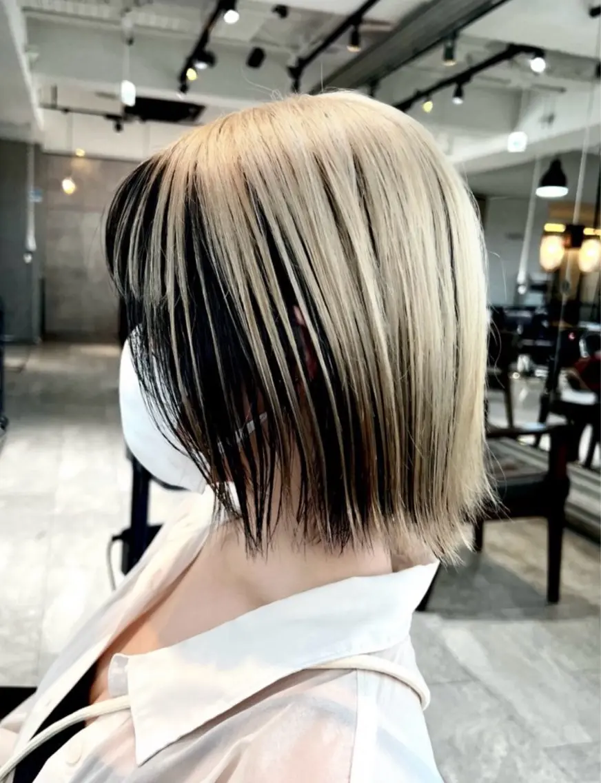 ミディアム カラー ヘアカラー トリートメント ヘアセット 🎀ハイトーン・艶 カラー HANA🎀のヘアスタイル