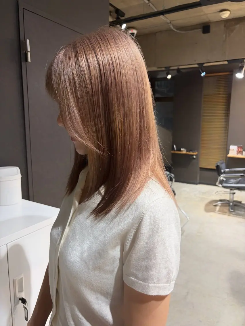セミロング 似合わせカット ヘアカラー トリートメント 美髪縮毛矯正✨ カラーが得意💪本間のヘアスタイル