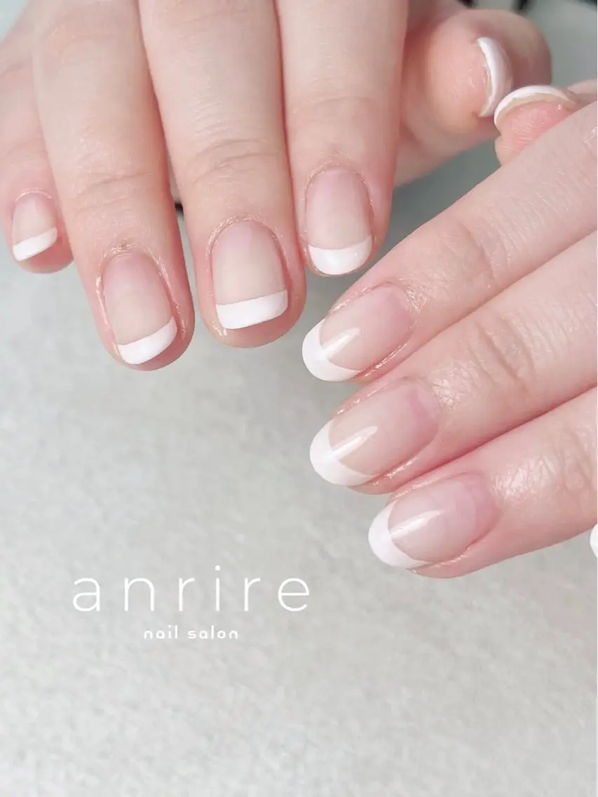 ネイル フレンチネイル ジェルネイル オフィスネイル パラジェル ピンク nailsalon anrireのネイルデザイン