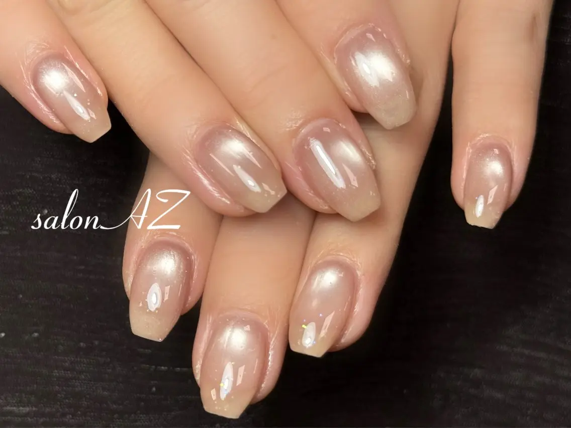 ネイル アートネイル 長さ出し フットネイル フレンチネイル ジェルネイル salon AZのネイルデザイン