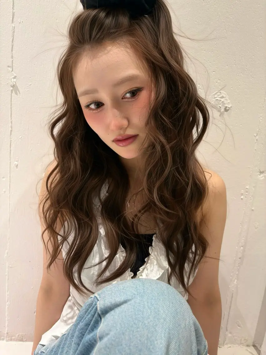 セミロング カラー ベージュカラー ラベンダーカラー ラベンダーベージュ レイヤーカット ボブカット 🎀rencaのヘアスタイル