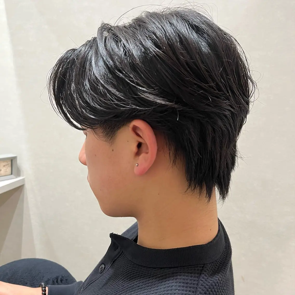 ショート パーマ メンズ フェザーパーマ メンズパーマ カット パーマ 艶感透明感カラー◎ 大分 Keigoのヘアスタイル