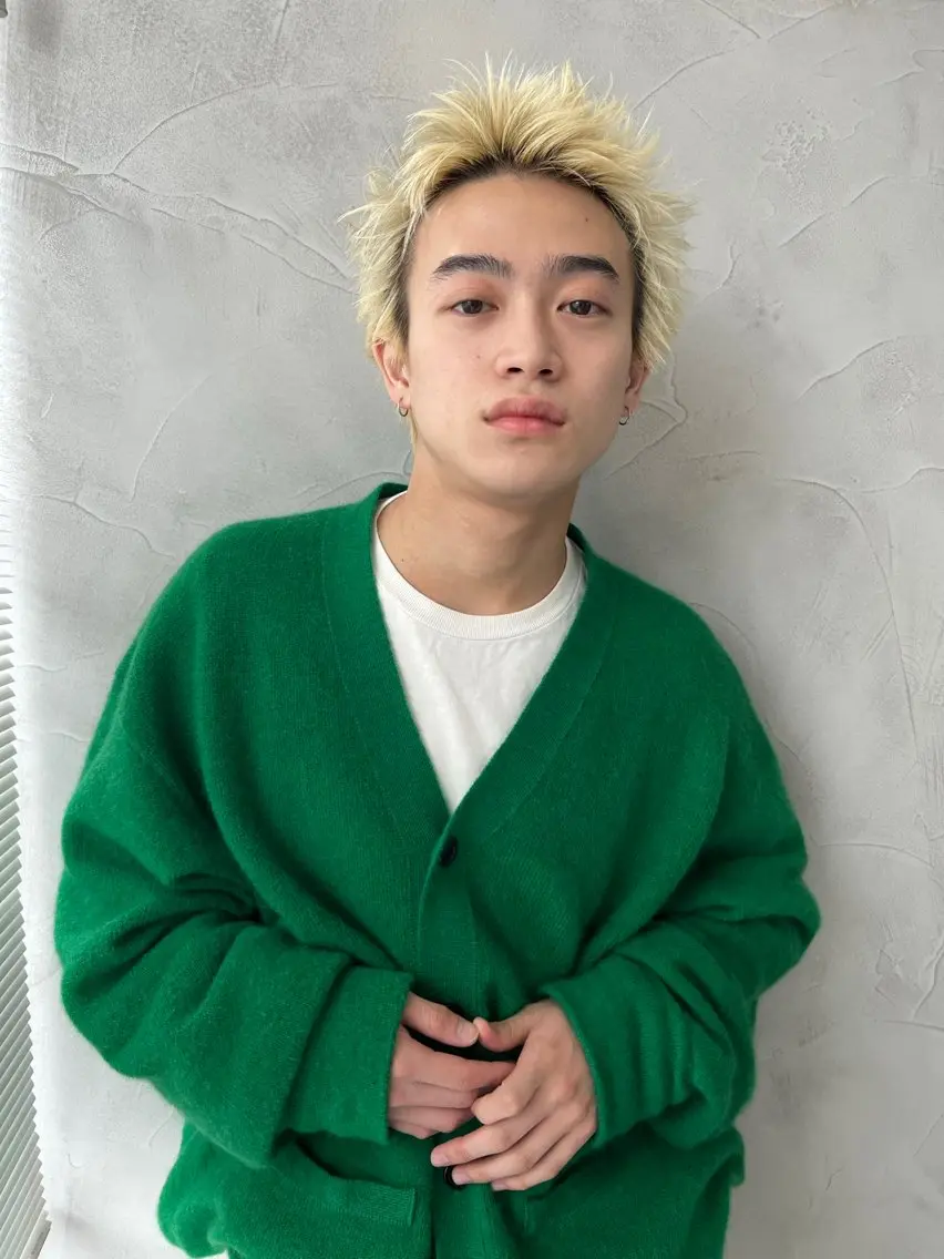 カラー メンズ ダブルカラー 表参道メンズカット hikariのヘアスタイル