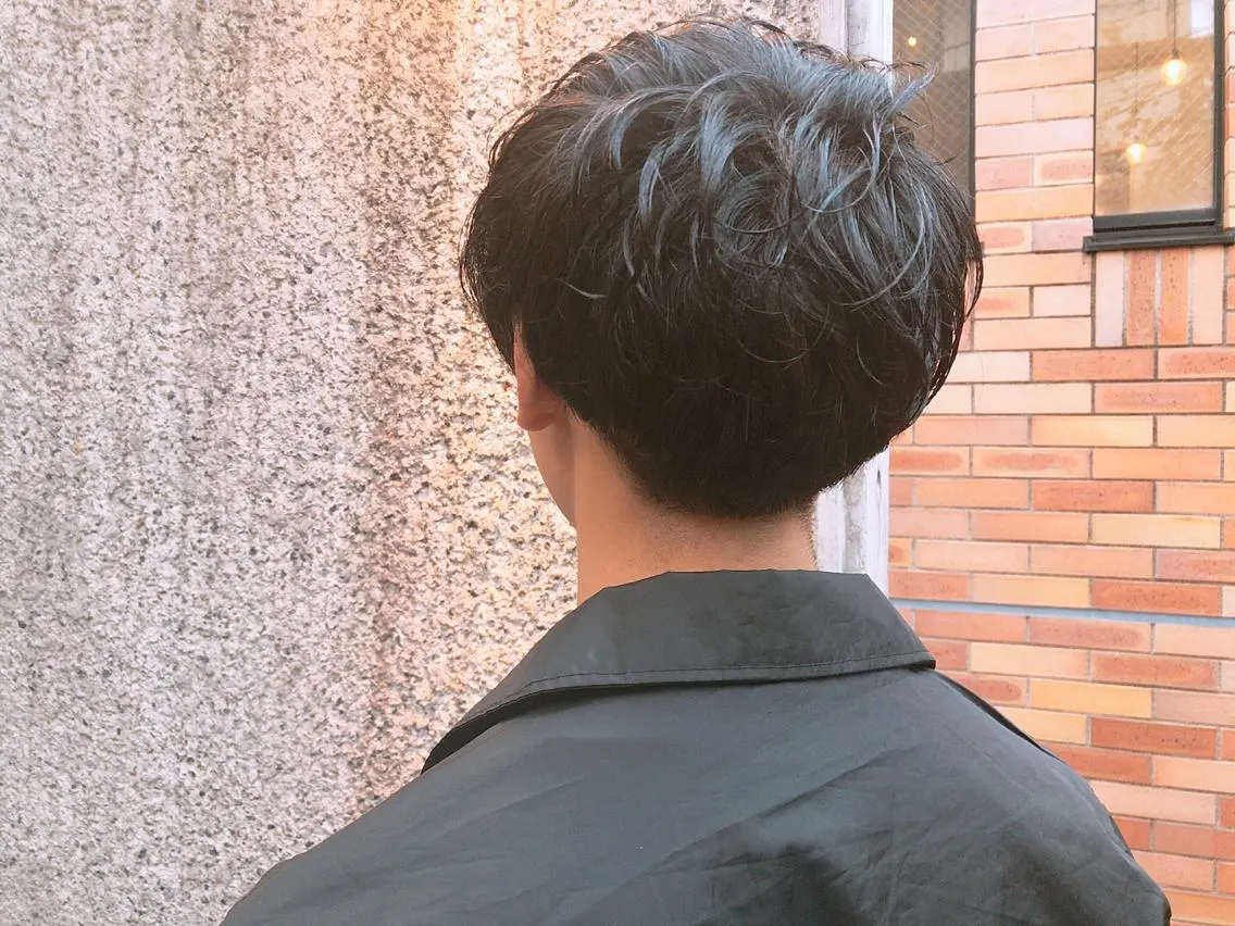 ショート カラー パーマ メンズ カット パーマ ちこ .のヘアスタイル