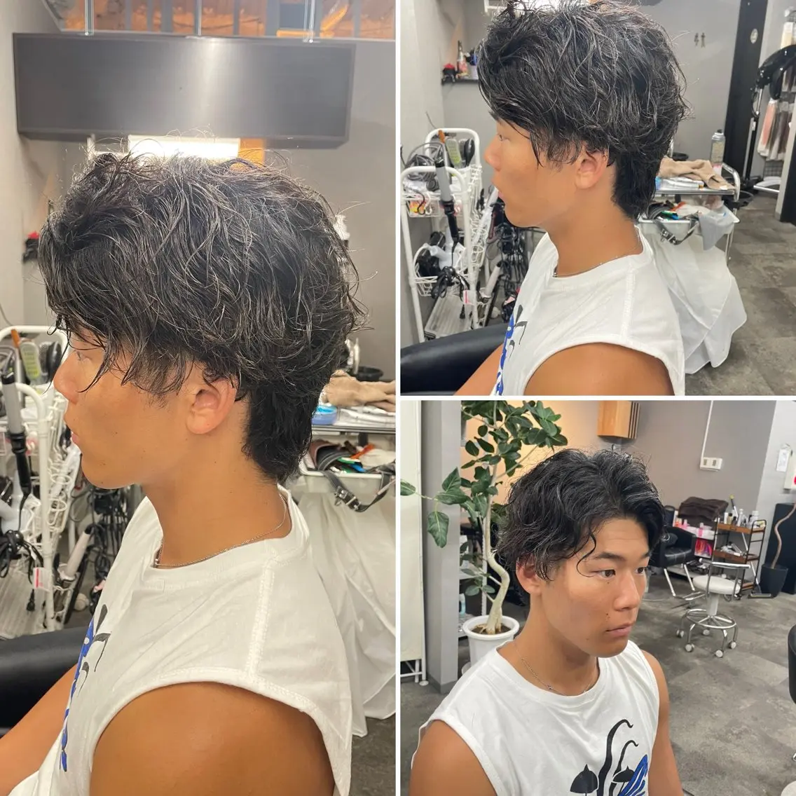 メンズ メンズパーマ 🌹ミラクル美容師 🌹ブリーチくっぽのヘアスタイル
