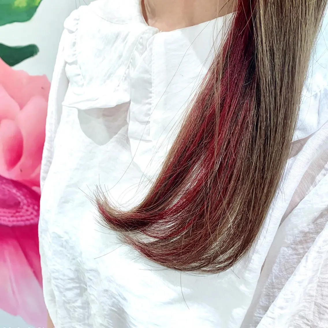 ロング 草野ゆずき⌇縮毛矯正 ⌇Wカラー⌇レイヤーのヘアスタイル