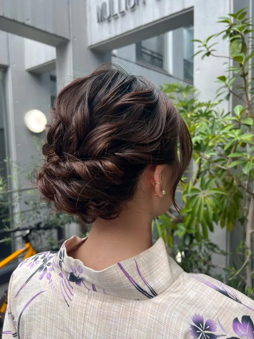 ロング ヘアアレンジ ヘアセット しみず さくら🌸のヘアスタイル
