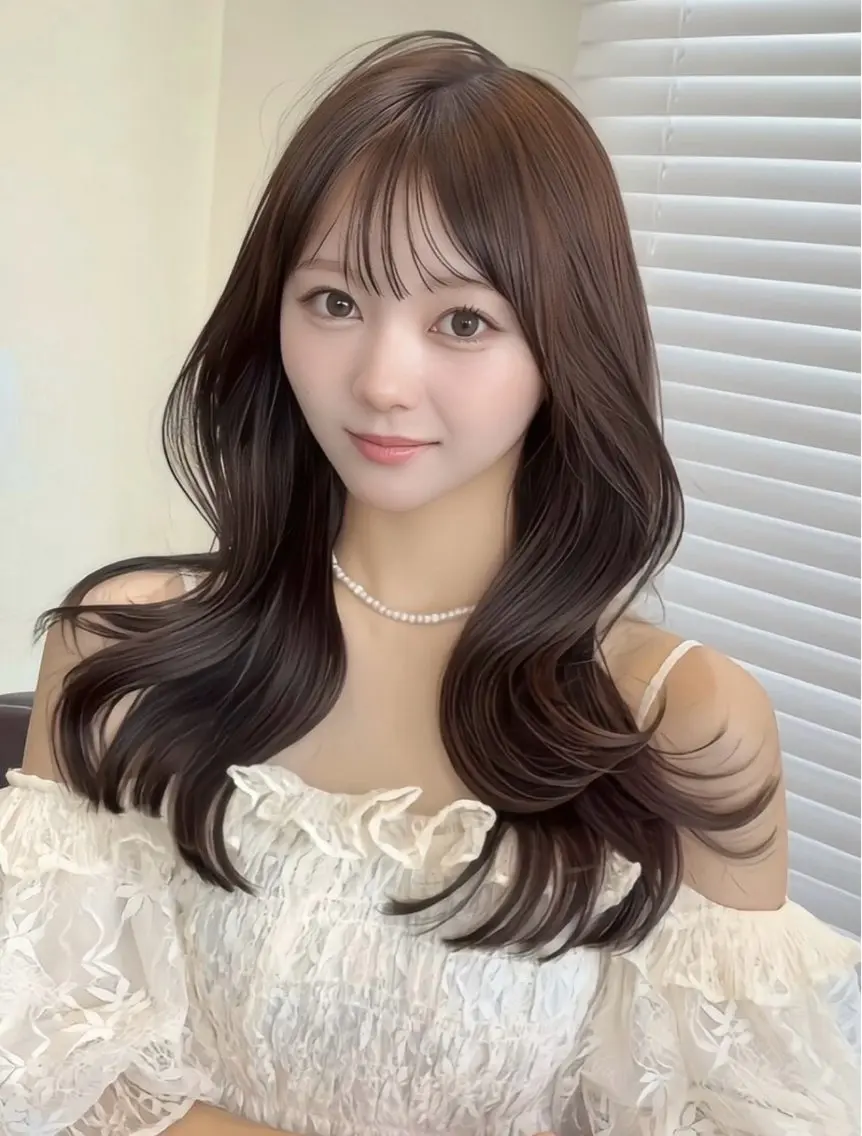 ロング カラー 透明感カラー ʜ ᴀ ʀ ᴜのヘアスタイル
