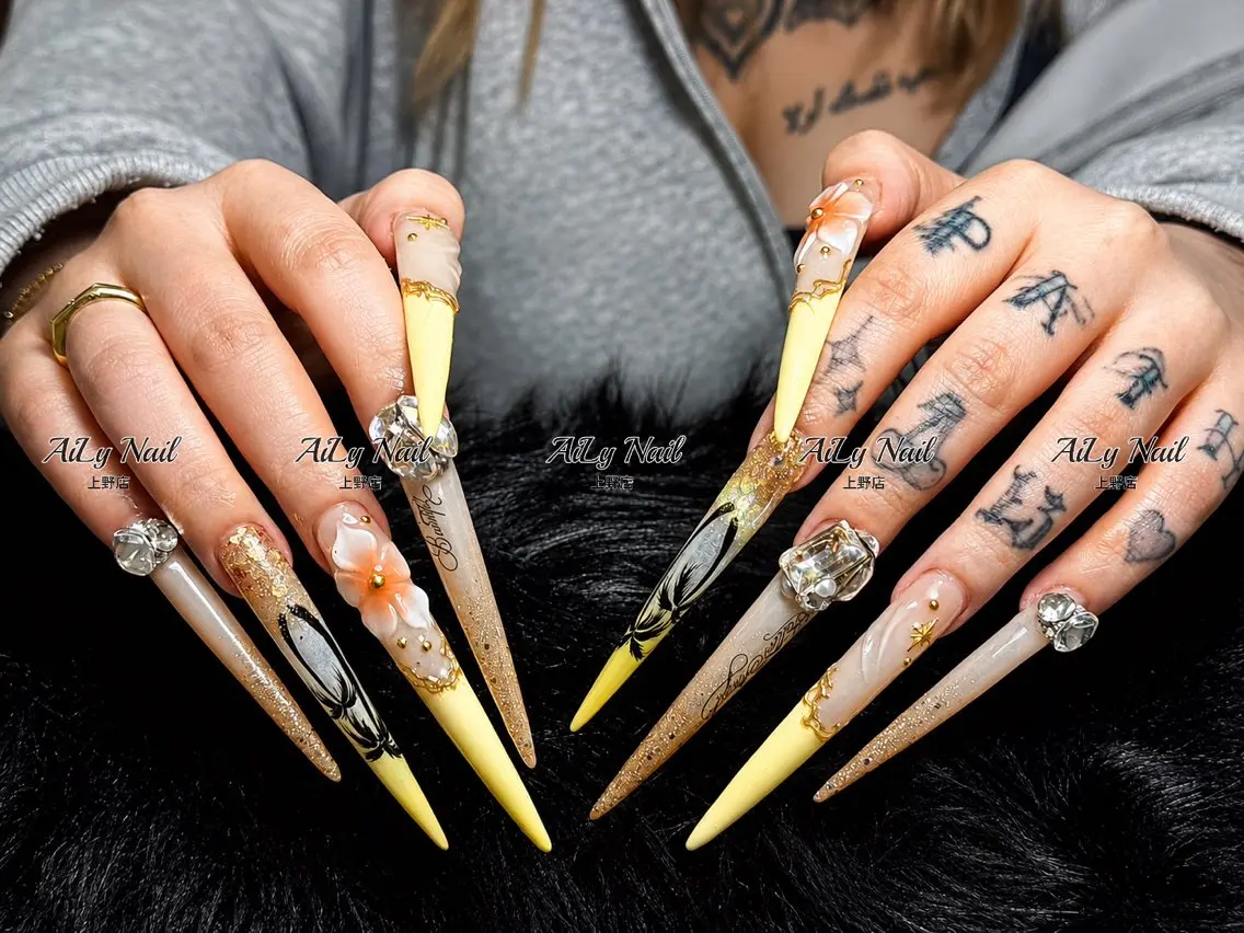 ネイル アートネイル ジェルネイル マグネットネイル ニュアンスネイル シンプルネイル ハンドネイル AiLy Nail 上野店のネイルデザイン