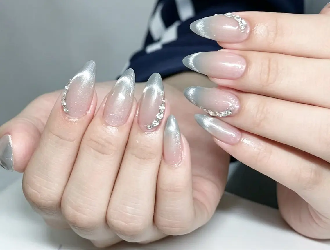 ネイル アートネイル ジェルネイル マグネットネイル Lu nailsalonのネイルデザイン