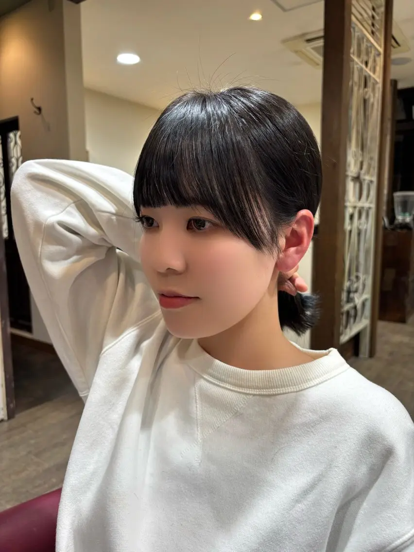 (👑再来人気No.2👑)お悩み解消カット💇♀️+似合わせカラー🩵+クイックトリートメント🫶の写真