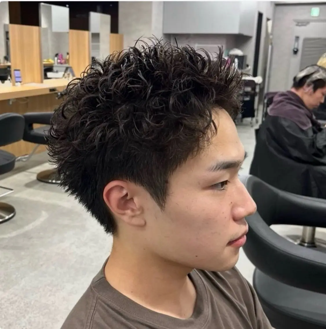 ショート カラー パーマ メンズ カット パーマ 🔥メンズ 特化🔥菊水皐暉🔥のヘアスタイル