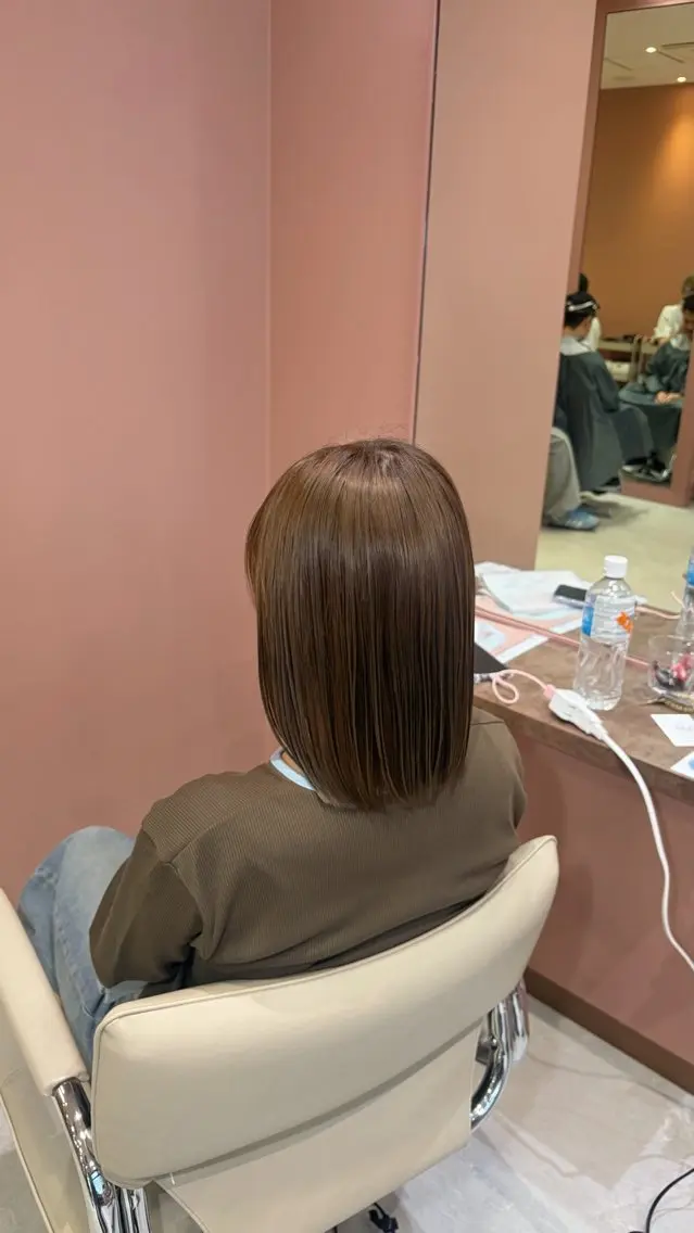 ミディアム カラー カット ヘアカラー 聖菜/ hina /レイヤー/艶カラーのヘアスタイル