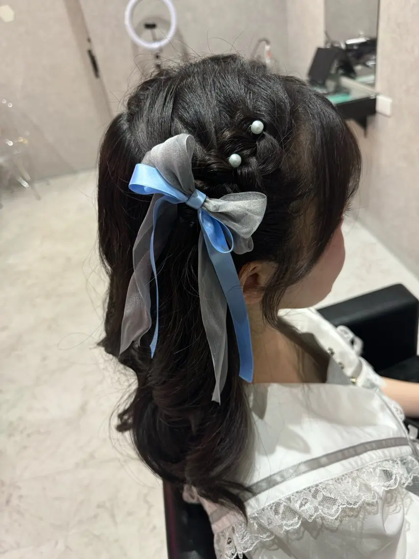 ミディアム ヘアアレンジ ヘアセット 韓国ヘアー🦄ྀི オタク美容師🌈山本のヘアスタイル