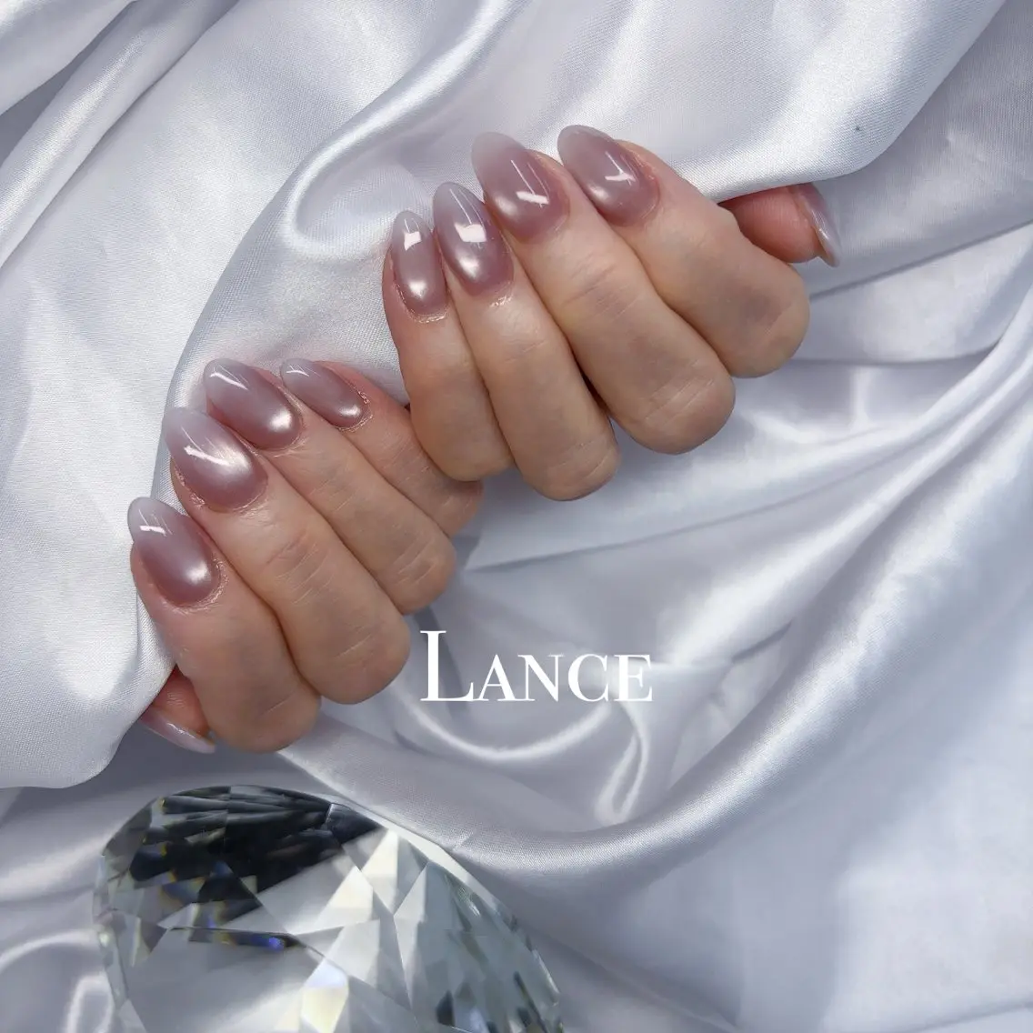 ネイル オーロラネイル フットネイル フレンチネイル ガラスフレンチ 氷ネイル・うるうるネイル ハンドネイル Lance nailのネイルデザイン
