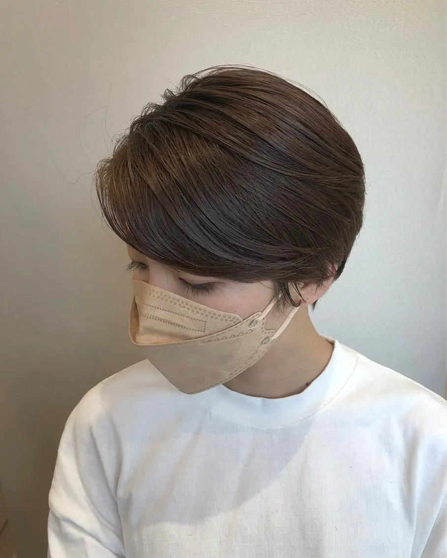 似合わせ前髪カット+透明感カラー+コアミートリートメントの写真