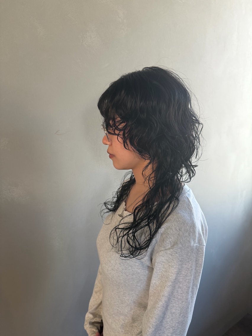 セミロング パーマ セミロングパーマ ウルフカット ✂︎SAITOU AKIRA✂︎のヘアスタイル