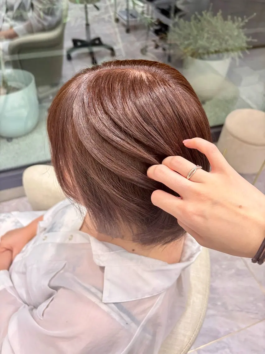 カラー ピンクカラー ヘアカラー 【ADITION】 みのりのヘアスタイル