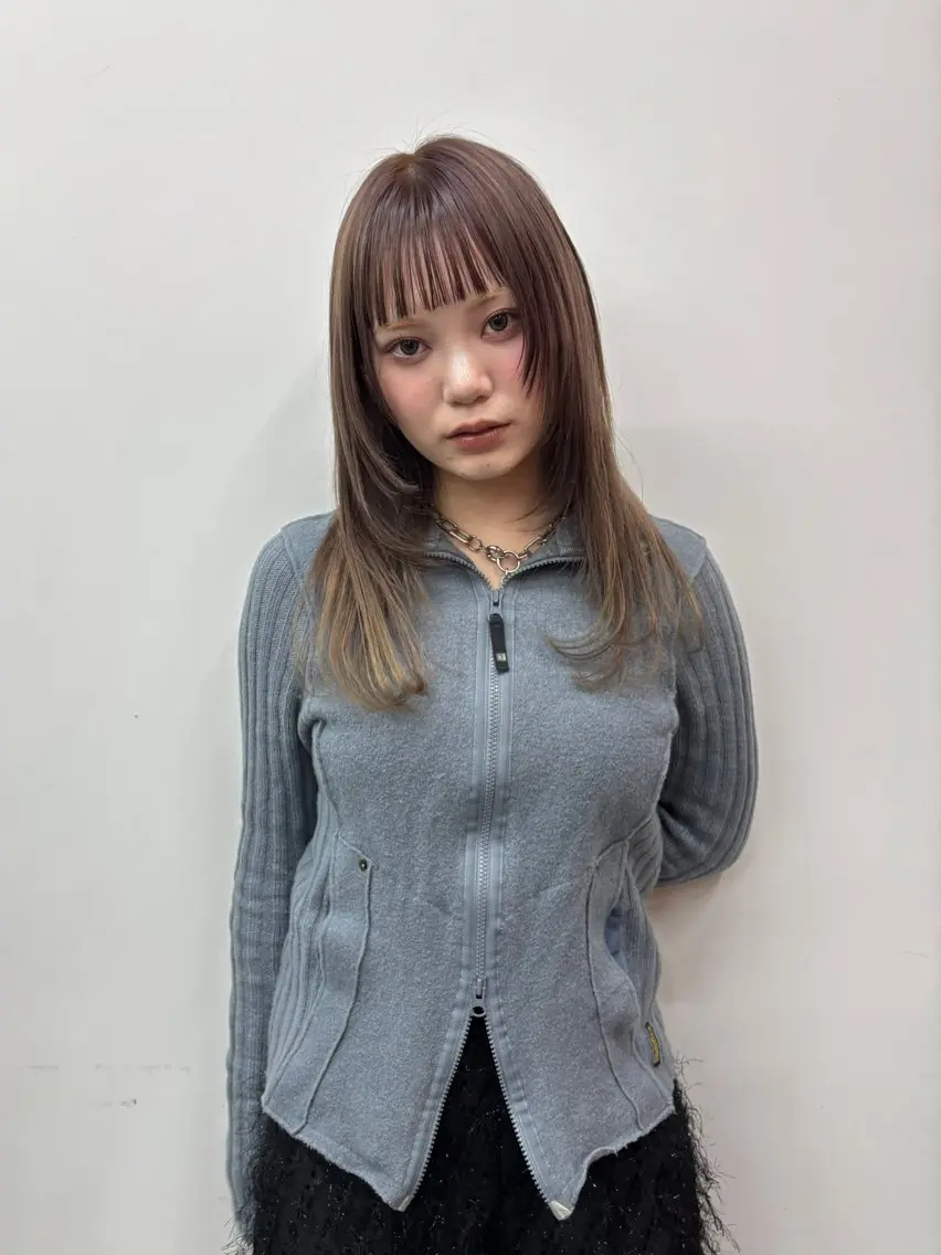 セミロング ヘアカラー 和田 有生のヘアスタイル