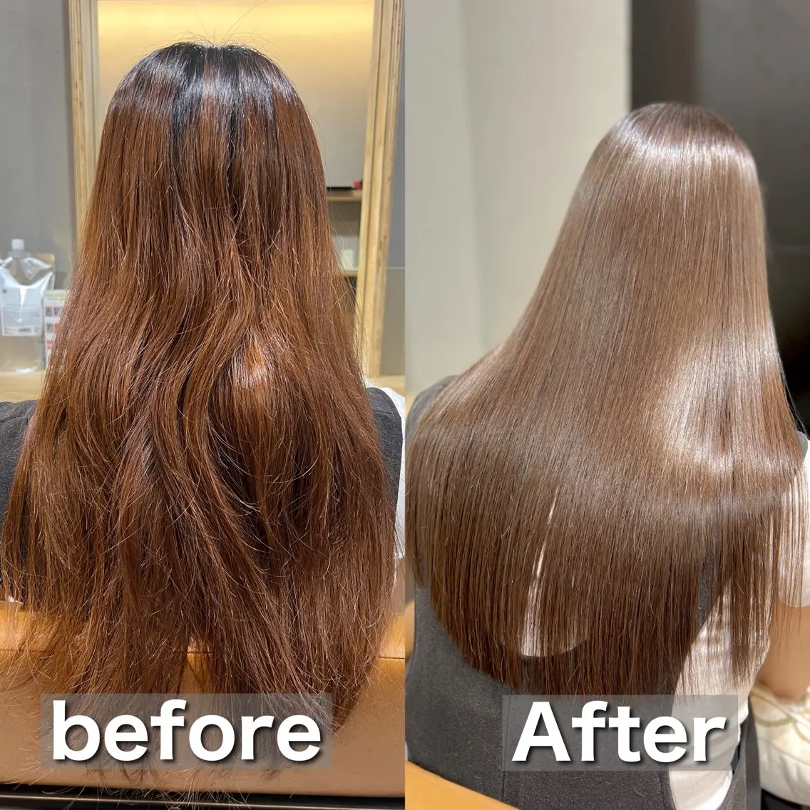 ロング くせ毛 髪質改善 縮毛矯正 酸性ストレート 神戸ボブ✂️ ioe三宮/田 伸佳のヘアスタイル