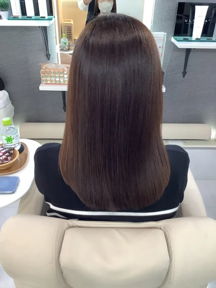 ミディアム 縮毛矯正 カット 縮毛矯正 カラーモデル募集中 🥣/こにしりなのヘアスタイル