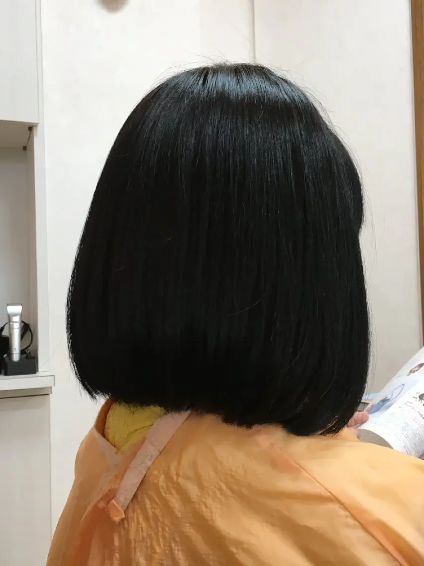 ミディアム 高畑駅縮×毛矯正 縮毛矯正×湯浅貴子のヘアスタイル