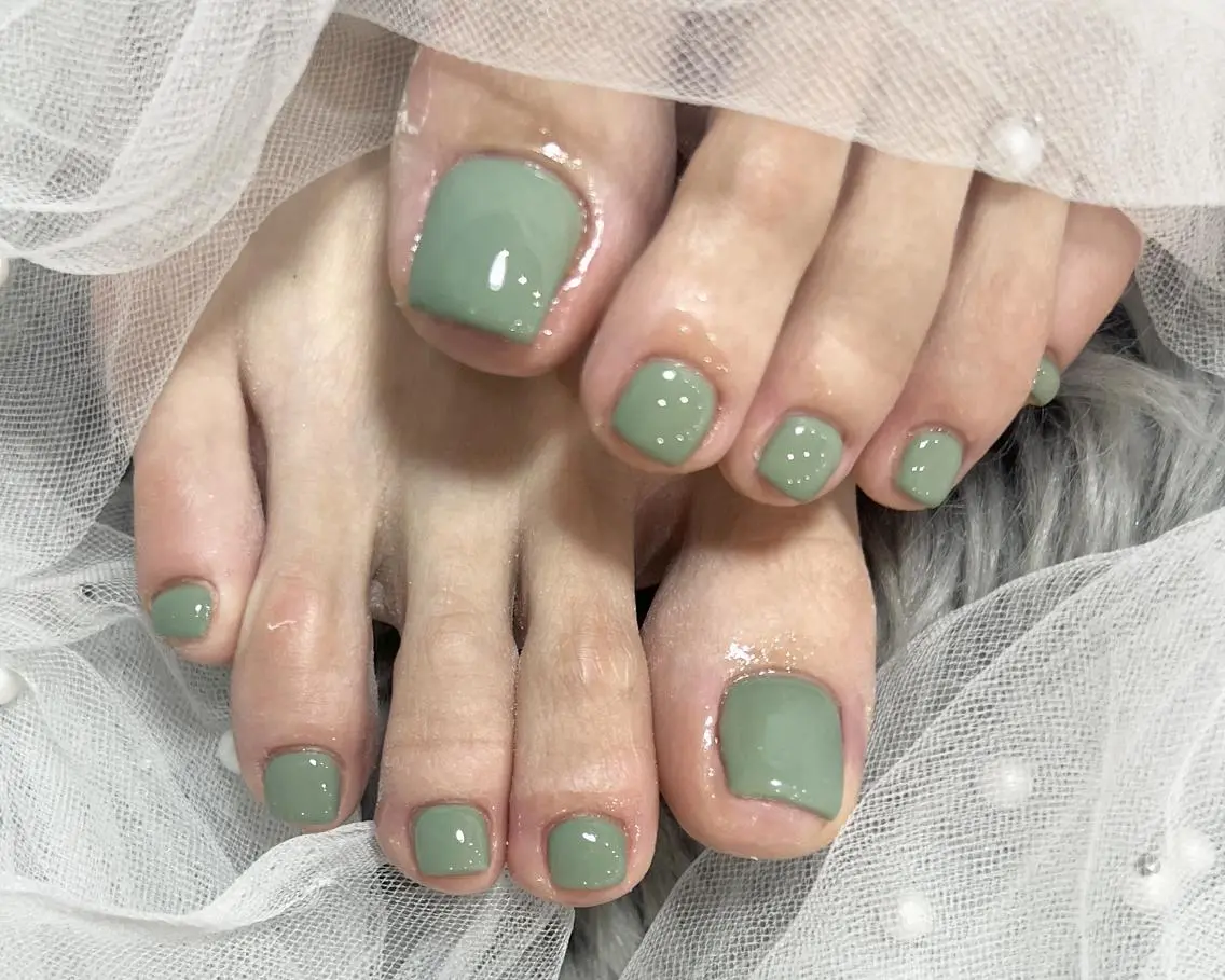 全員オフ込み🩵FOOTワンカラーorラメグラデーションの写真