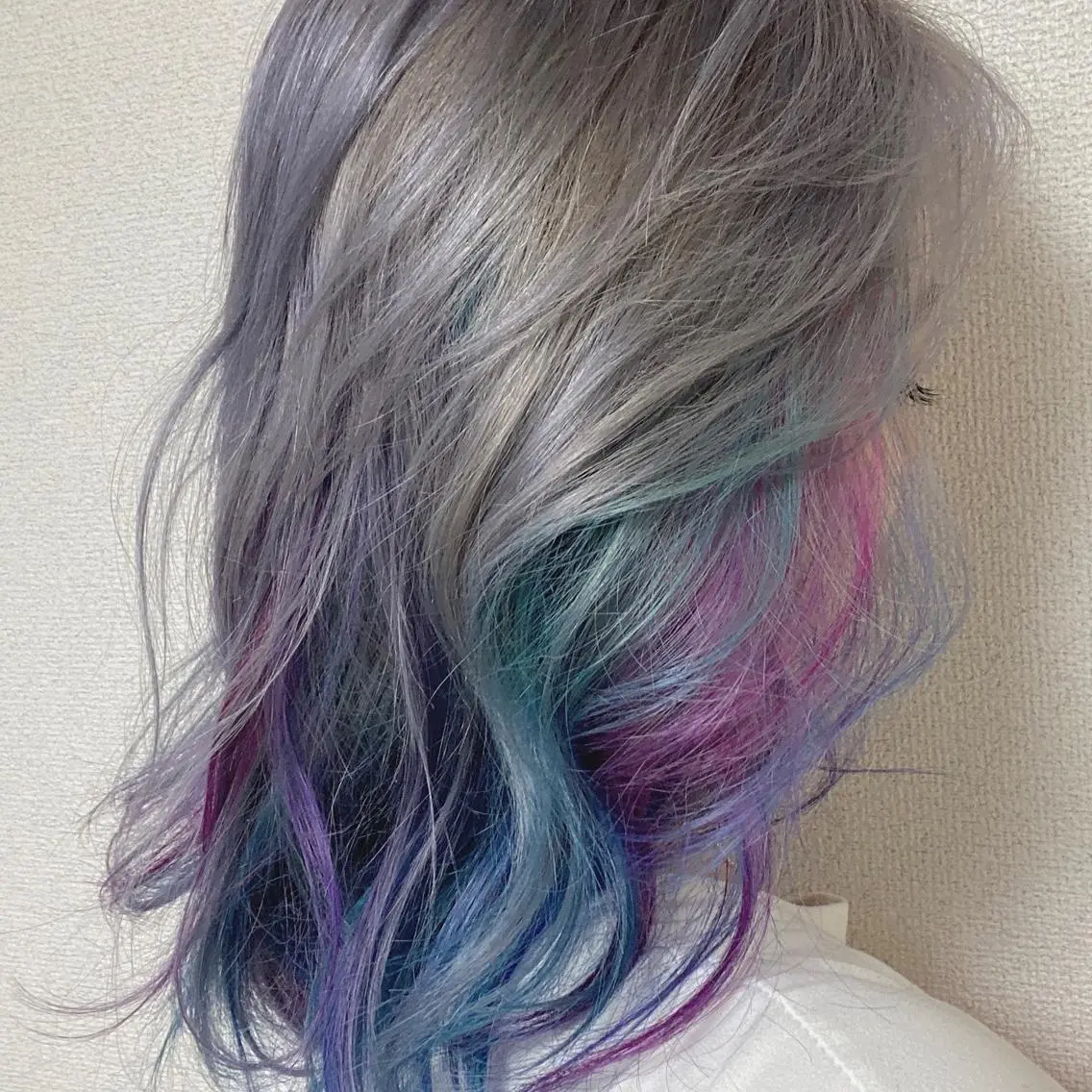 ミディアム カラー ユニコーンカラー マンツーマンサロン 🤍Tanakaのヘアスタイル